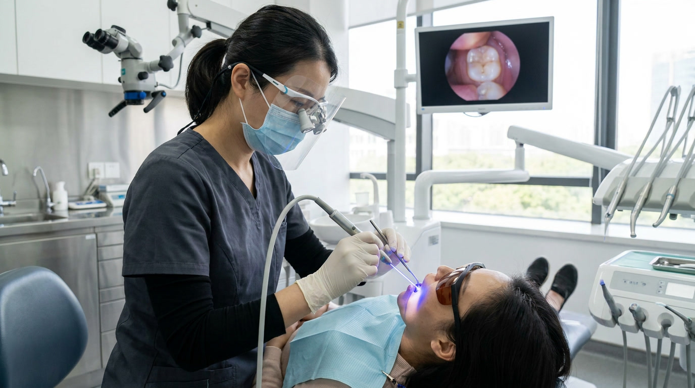 gemini image 2 Professional chinese dentist using advanced dental laser technology to treat too 0 a73ae1fb 6161 4011 9795 5c64586091bb